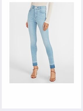 *Tall* Express High-Rise Light Wash Skinny Jeans